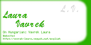 laura vavrek business card